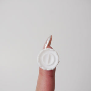 Flower Cup Glue Ring - White